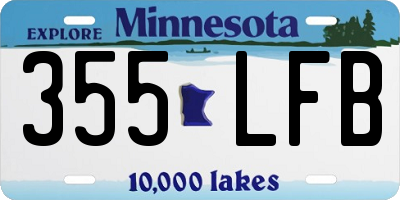 MN license plate 355LFB