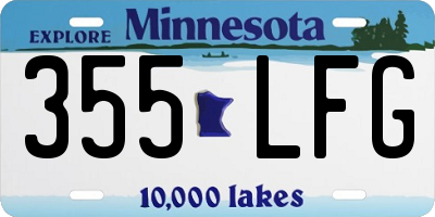 MN license plate 355LFG