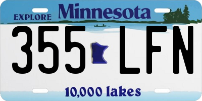 MN license plate 355LFN