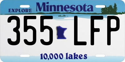 MN license plate 355LFP