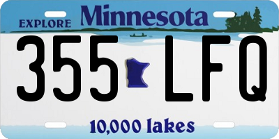 MN license plate 355LFQ
