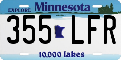 MN license plate 355LFR