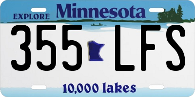 MN license plate 355LFS