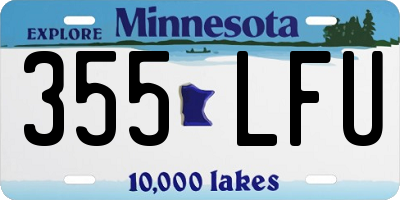 MN license plate 355LFU