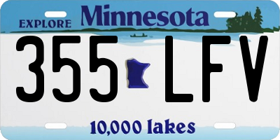 MN license plate 355LFV