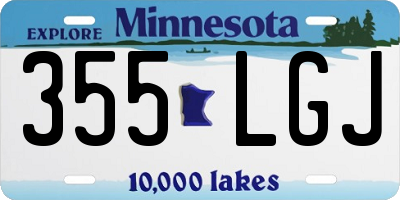 MN license plate 355LGJ
