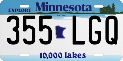 MN license plate 355LGQ