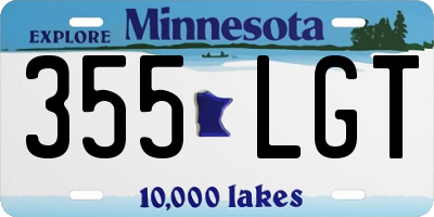 MN license plate 355LGT