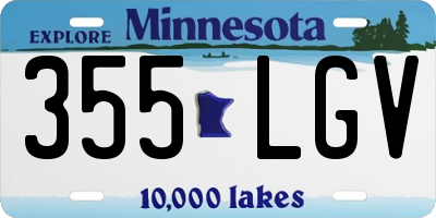 MN license plate 355LGV