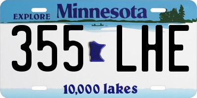 MN license plate 355LHE