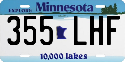 MN license plate 355LHF