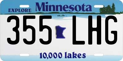 MN license plate 355LHG