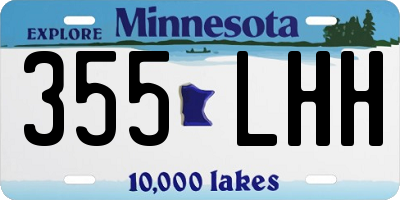 MN license plate 355LHH