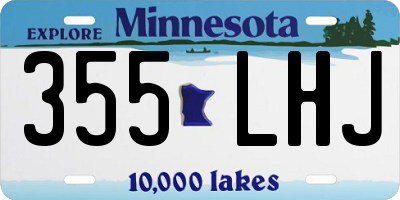 MN license plate 355LHJ