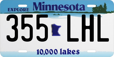 MN license plate 355LHL