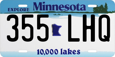 MN license plate 355LHQ