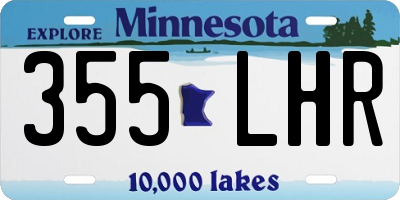 MN license plate 355LHR