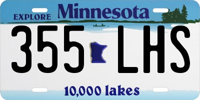 MN license plate 355LHS