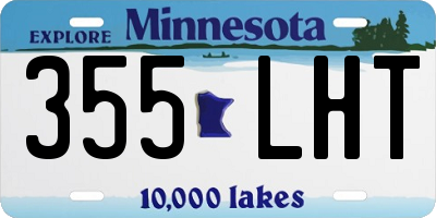 MN license plate 355LHT