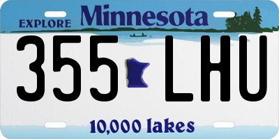 MN license plate 355LHU
