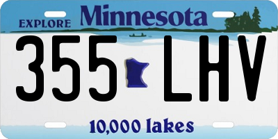 MN license plate 355LHV