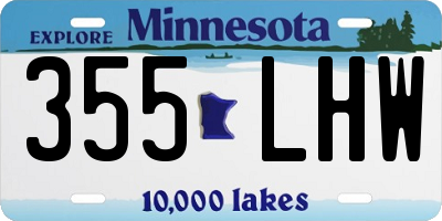 MN license plate 355LHW