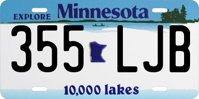 MN license plate 355LJB