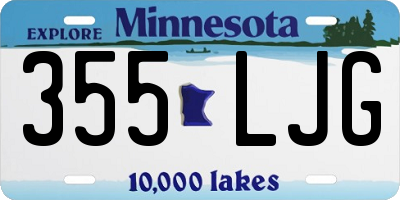 MN license plate 355LJG