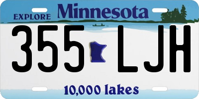 MN license plate 355LJH