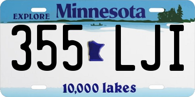 MN license plate 355LJI