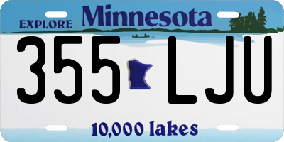 MN license plate 355LJU