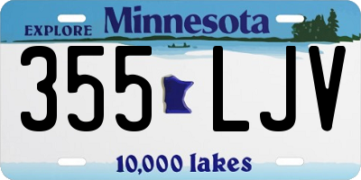 MN license plate 355LJV