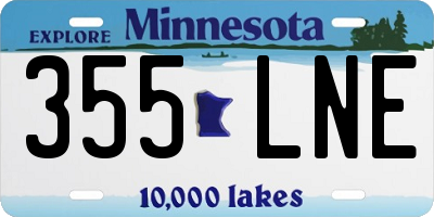 MN license plate 355LNE