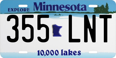 MN license plate 355LNT