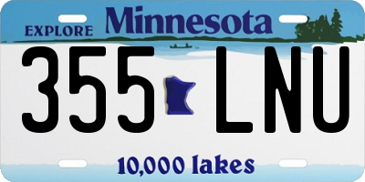 MN license plate 355LNU