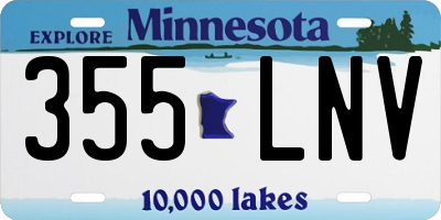 MN license plate 355LNV