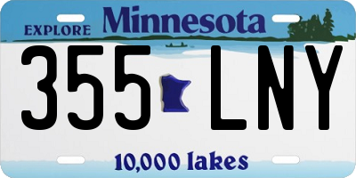 MN license plate 355LNY