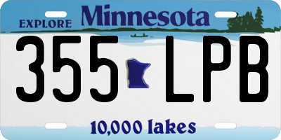 MN license plate 355LPB
