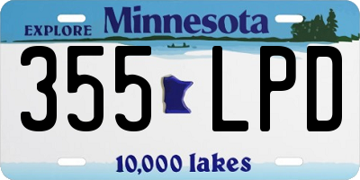 MN license plate 355LPD