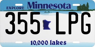 MN license plate 355LPG