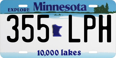 MN license plate 355LPH