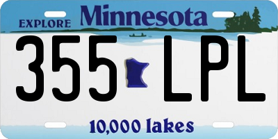 MN license plate 355LPL