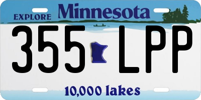 MN license plate 355LPP