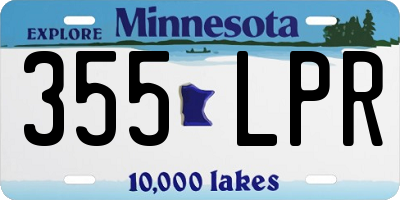 MN license plate 355LPR