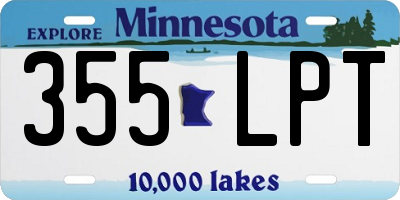 MN license plate 355LPT