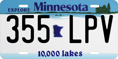 MN license plate 355LPV