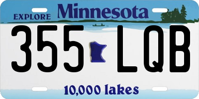 MN license plate 355LQB