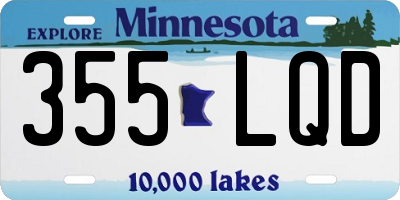 MN license plate 355LQD