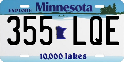 MN license plate 355LQE