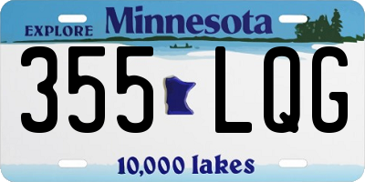 MN license plate 355LQG